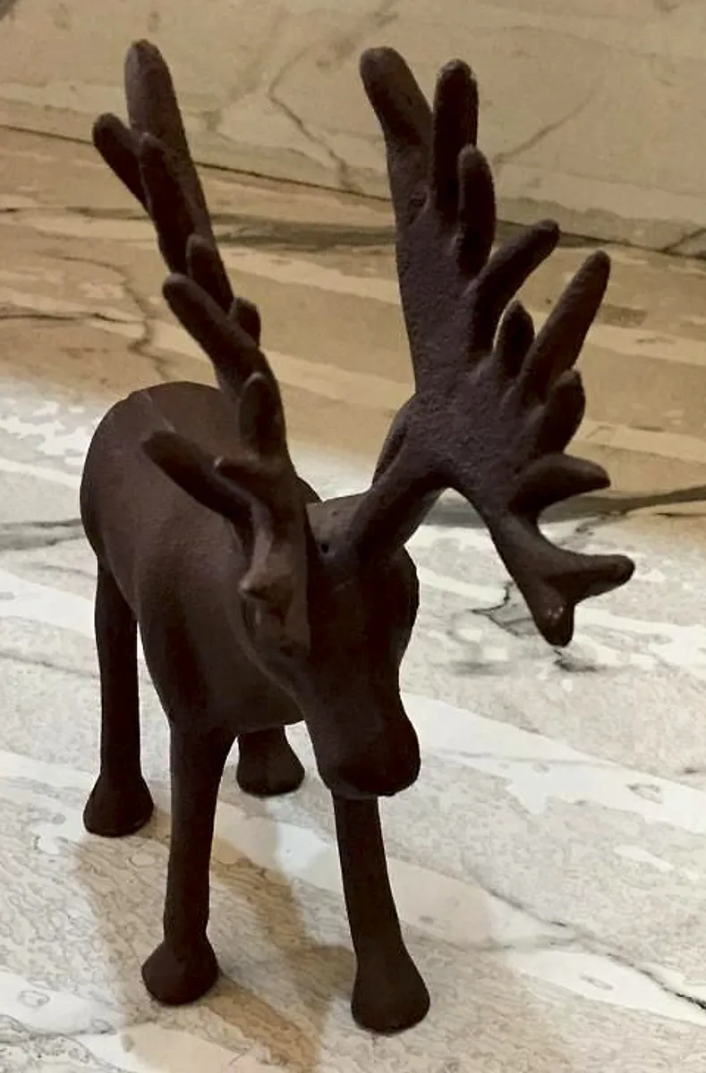 Moose Sculpture, Front powder coated in textured rust bronze