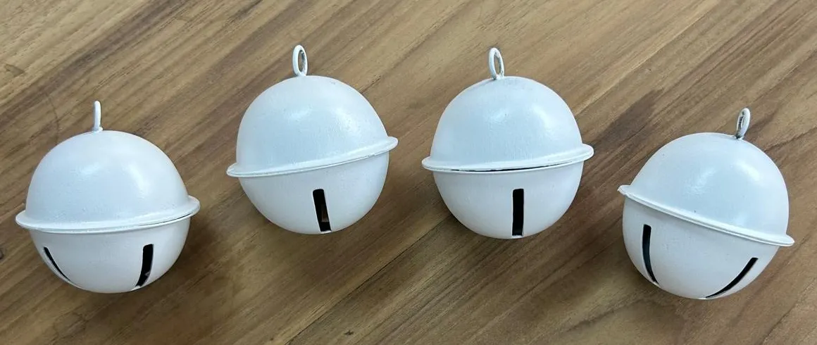 Jingle Bells powder coated in pure white